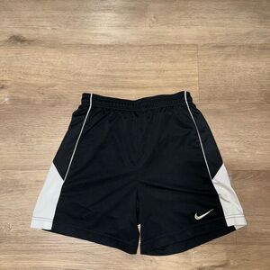 Nike Women's Black and White Athletic Shorts